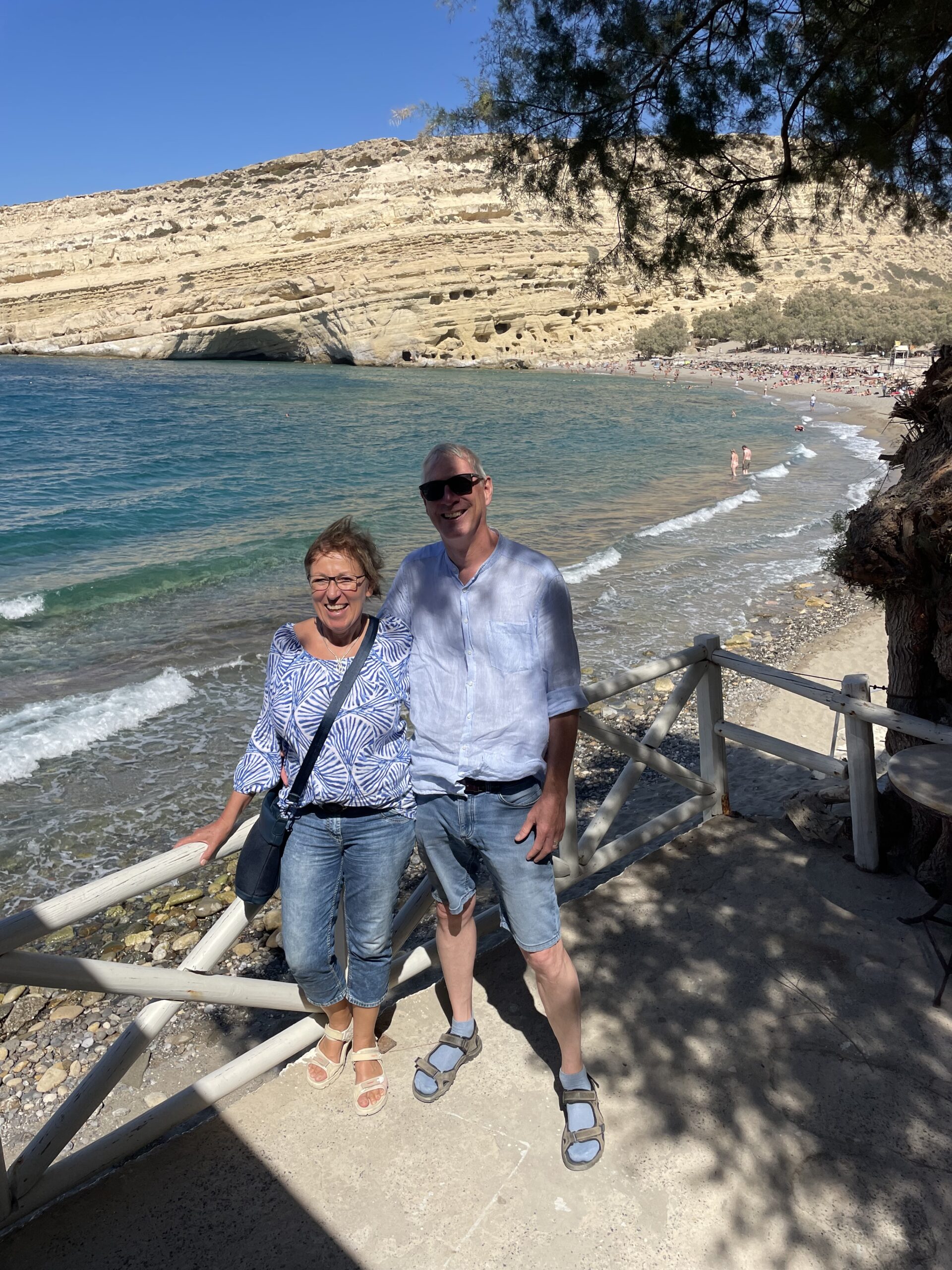 erste Reise nach Kreta am Strand von Matala