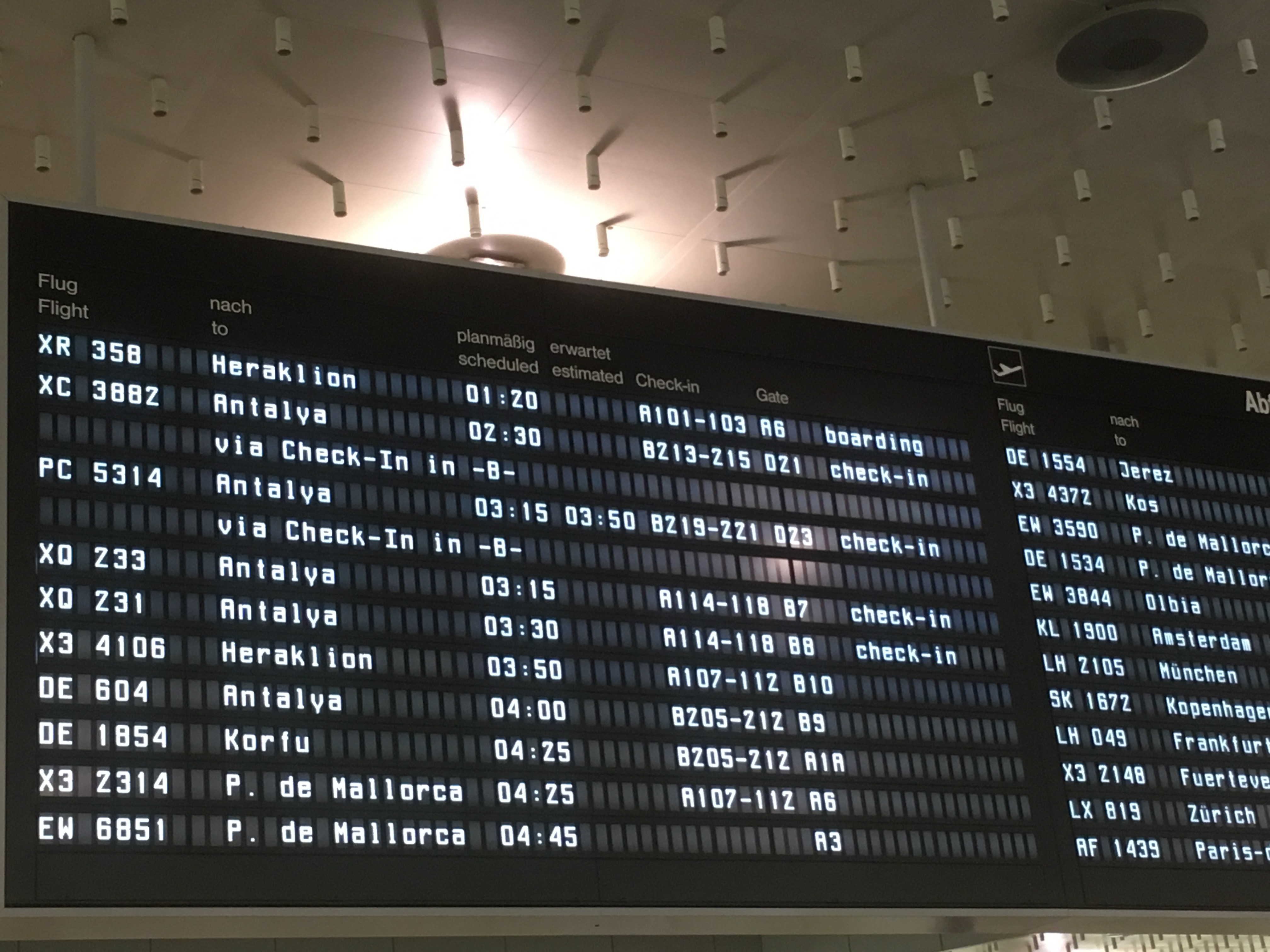 Flug vorgezogen Hannover Heraklion