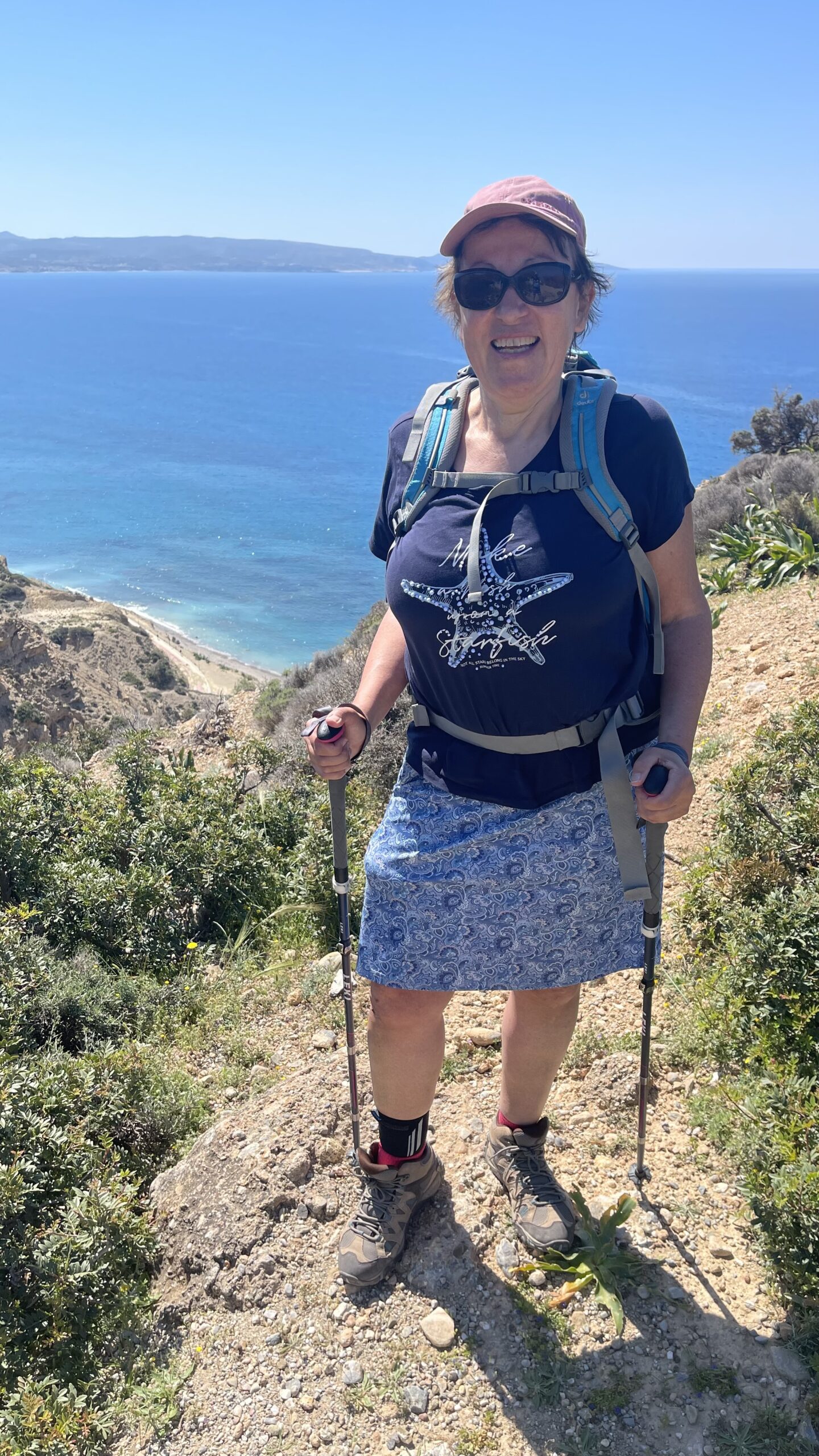 Klippenwanderung Agia Galini Kreta Urlaub im Frühling Aussicht Küste
